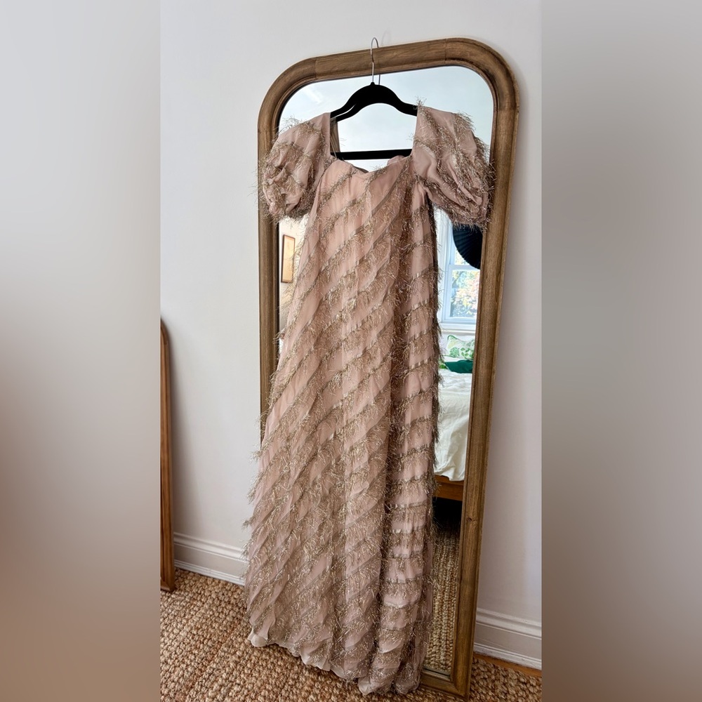 Markarian Cream Textured Maxi Dress — image 2 of 4